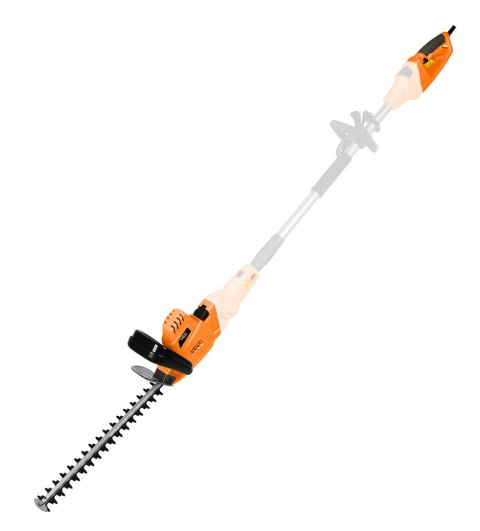 Urządzenie ogrodowe 2w1 z wysięgnikiem: pilarka łańcuchowa 750W 250mm+nożyce do żywopłotu 550W 460mm