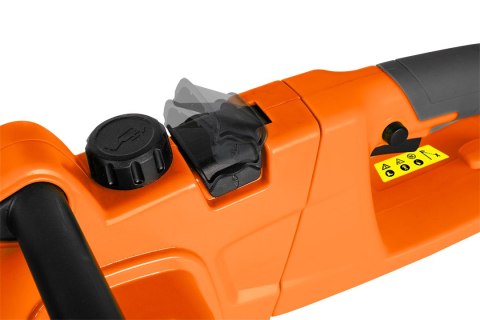 Urządzenie ogrodowe 2w1 z wysięgnikiem: pilarka łańcuchowa 750W 250mm+nożyce do żywopłotu 550W 460mm