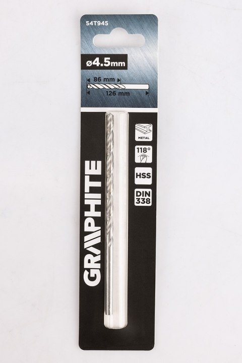 Wiertło do metalu HSS, DIN 340, 4.5 mm