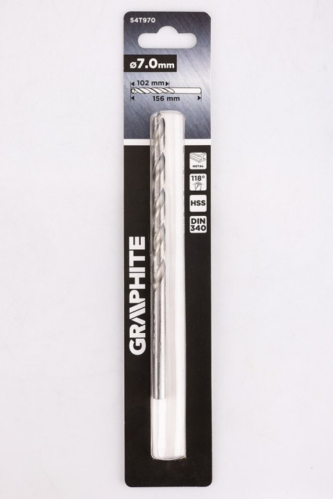 Wiertło do metalu HSS, DIN 340, przedłużane, 7 mm