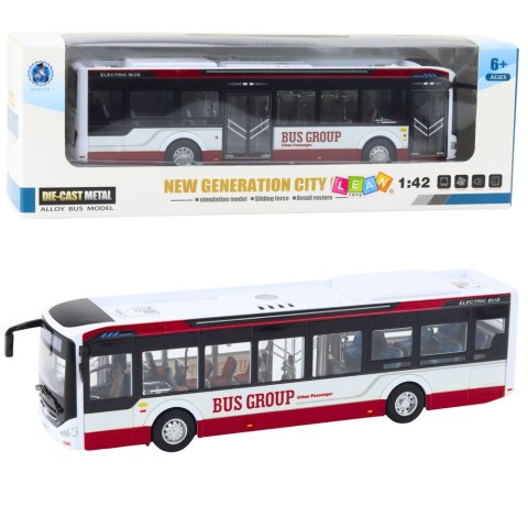 Autobus Miejski Metalowy Dźwięk Światła 1:42 Czerwony Autobus Miejski Metalowy Dźwięk Światła 1:42 Czerwony