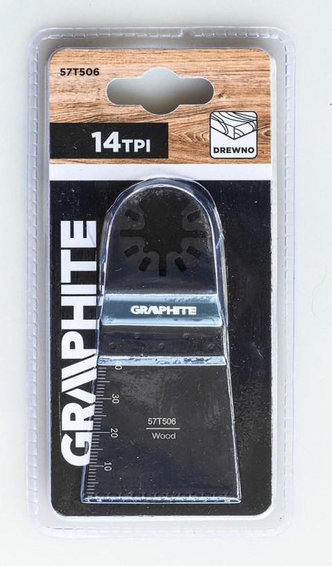 Brzeszczot do urządzenia wielofunkcyjnego, do cięcia wgłębnego, 14TPI, HCS, 45 mm