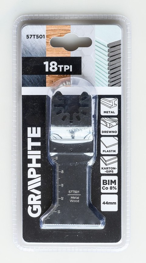 Brzeszczot do urządzenia wielofunkcyjnego, do cięcia wgłębnego, BIM Co 8%, 44 mm