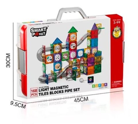 Klocki magnetyczne 168 elementów Klocki magnetyczne 168 elementów