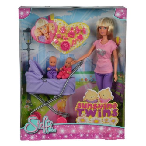 Steffi lalka z głębokim wózkiem, fiolet. Steffi lalka z głębokim wózkiem, fiolet.