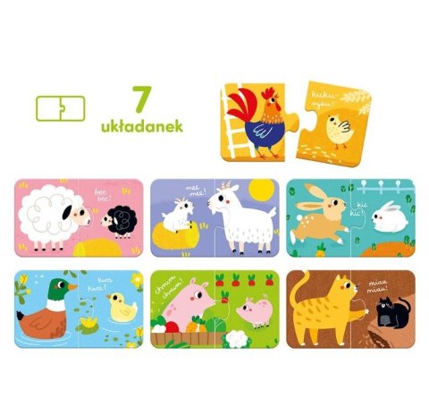 Puzzle do pary - zwierzątka z gospodarstw