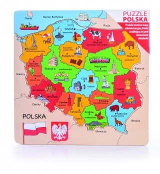 Puzzle drewniane mapa polski