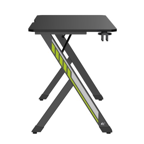 Biurko gamingowe NanoRS, czarne z uchwytem na słuchawki i kubek, max. 75kg, wymiary 1200x600x750mm, RS101