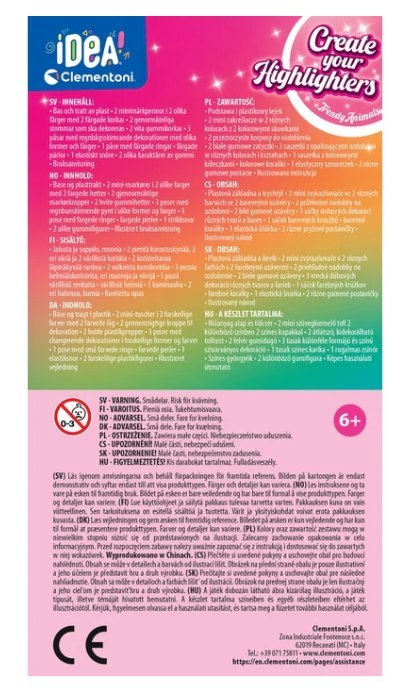 Idea Art Zestaw Mini Fabryka Markerów Zakreślaczy Magiczne Zwierzęta Clementoni 18167 Idea Art Zestaw Mini Fabryka Markerów Zakreślaczy Magiczne Zwierzęta Clementoni 18167