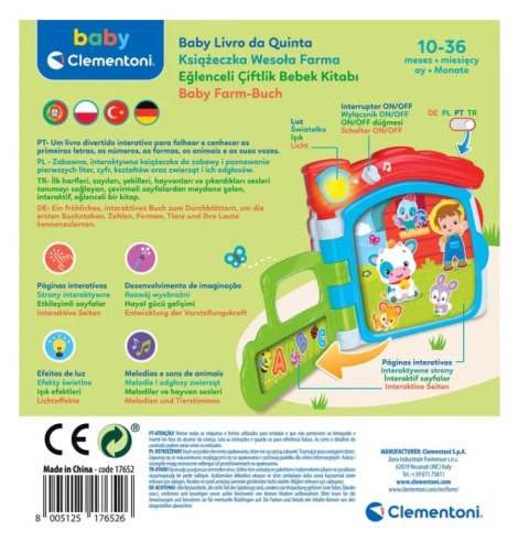 Interaktywna Książeczka Edukacyjna Farma Język Polski i Niemiecki Clementoni 17652 Interaktywna Książeczka Edukacyjna Farma Język Polski i Niemiecki Clementoni 17652