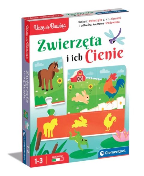Puzzle Zwierzęta i Ich Cienie Uczę się Bawiąc Język Polski Clementoni 50762 Puzzle Zwierzęta i Ich Cienie Uczę się Bawiąc Język Polski Clementoni 50762