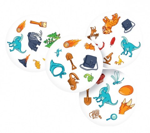 Gra dobble dinozaury