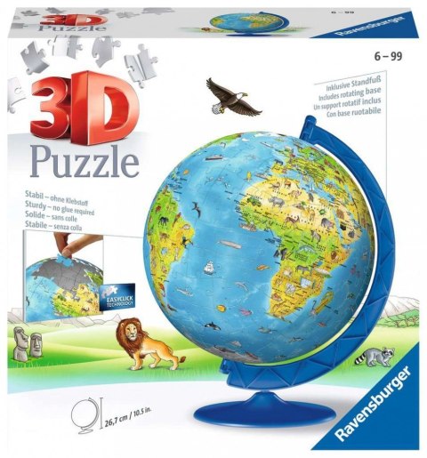 Puzzle 180 elementów 3d kula dziecinny globus