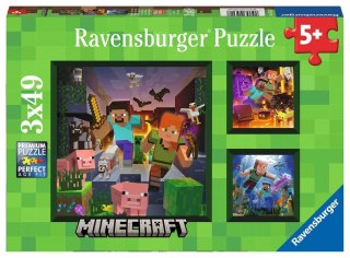 Puzzle 3x49 elementów minecraft