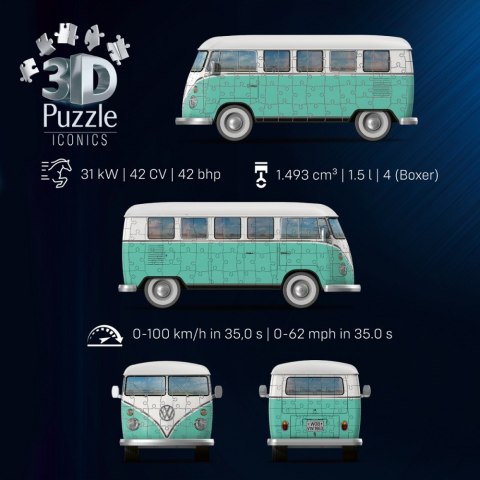 Puzzle 3d samochód volkswagen t1 Puzzle 3d samochód volkswagen t1