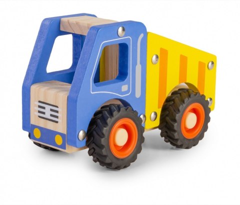 Drewniane auto z oponami wywrotka Drewniane auto z oponami wywrotka