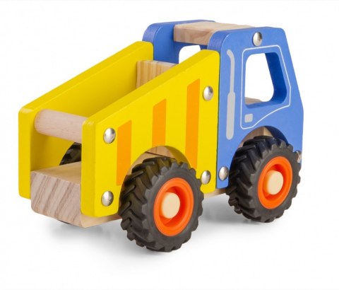 Drewniane auto z oponami wywrotka Drewniane auto z oponami wywrotka