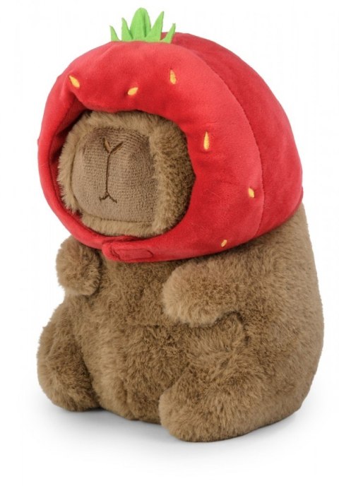 Maskotka kapibara truskawkowa czapka 20 cm Maskotka kapibara truskawkowa czapka 20 cm