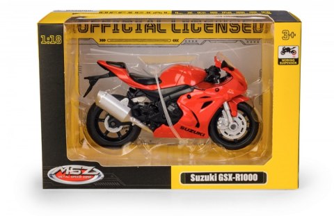 Motocykl msz 1:18 suzuki gsx-r1000 czerwony Motocykl msz 1:18 suzuki gsx-r1000 czerwony