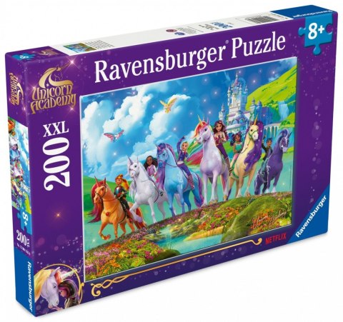 Puzzle xxl 200 elementów unicorn academy akademia jednorożców