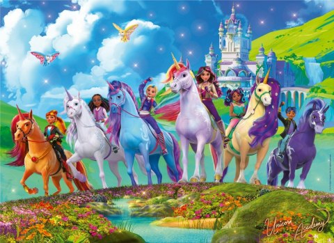Puzzle xxl 200 elementów unicorn academy akademia jednorożców