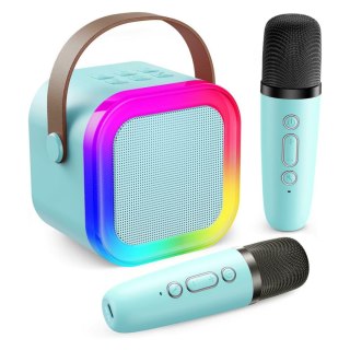 ZS55B Zestaw karaoke bluetooth głośnik + 2x mikrofon niebieski