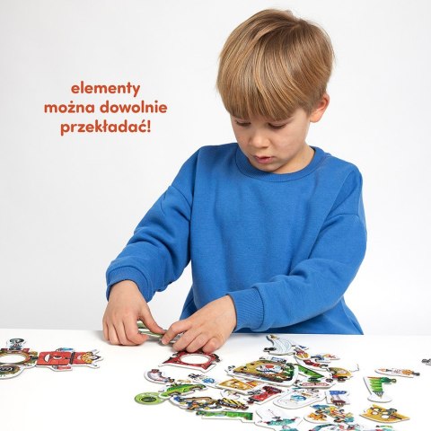 Puzzle kreatywne 63 elementy - robot lab
