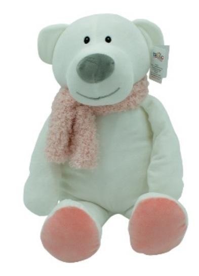 Maskotka niedźwiedź kamil różowe dodatki 35 cm Maskotka niedźwiedź kamil różowe dodatki 35 cm