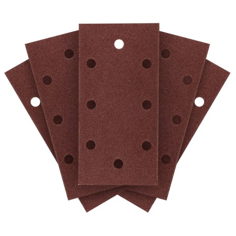 Papiery ścierne na rzep 93 x 185 mm, P100, 5 szt., z 8 otworami