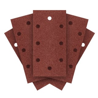 Papiery ścierne na rzep 93 x 185 mm, P60, 5 szt., z 8 otworami