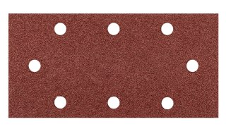 Papiery ścierne na rzep 93 x 185 mm, P60, 5 szt., z 8 otworami