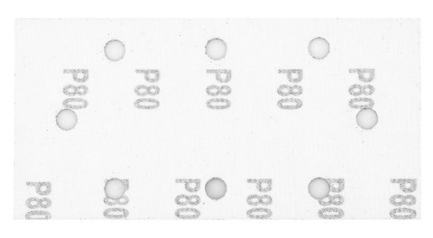 Papiery ścierne na rzep 93 x 185 mm, P80, 5 szt., z 8 otworami
