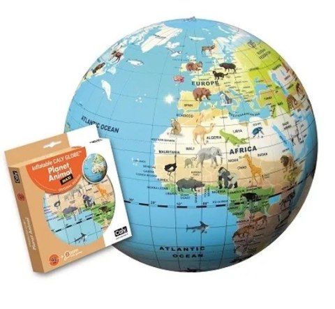 Piłka globus caly 42 cm - planeta zwierząt