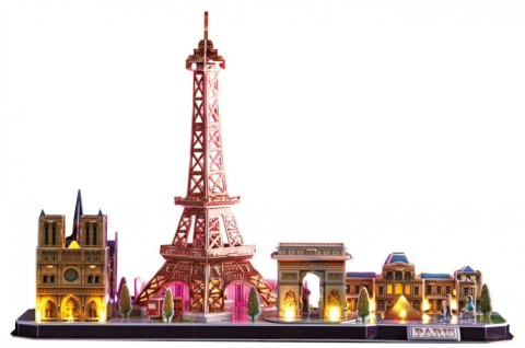 Puzzle 3d led city line paryż