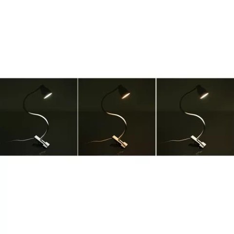 Lampka biurkowa z klipsem- biała Izoxis 19455