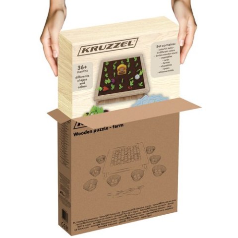 Układanka drewniana- farma Kruzzel 22755