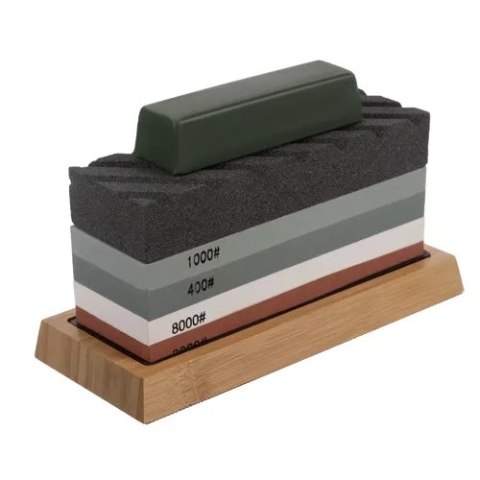 Ostrzałka do Noży Kuchennych Dłut Kamień Wodny Osełka do Ostrzenia + Pasek RUHHY 23763