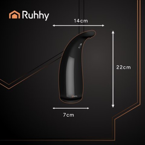 Dozownik do mydła bezdotykowy czarny Ruhhy 26076