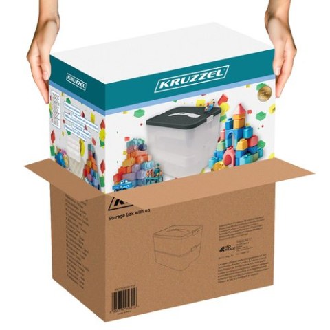 Pudełko na klocki- 2 poziomy Kruzzel 25756
