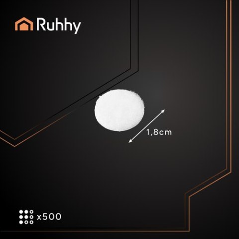 Rzep samoprzylepny 18mm 500szt. biały Ruhhy 25884