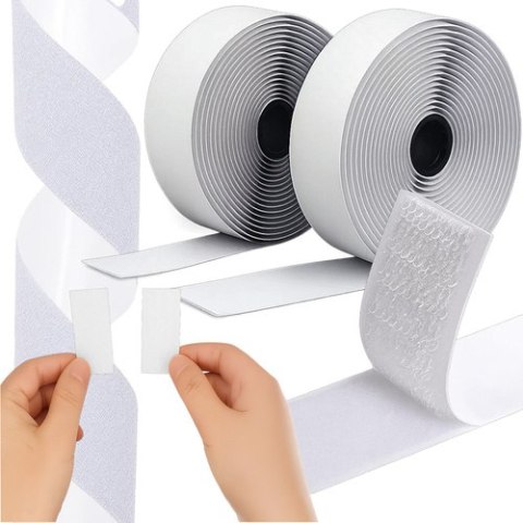 Rzep samoprzylepny biały 5m x 2,5cm Ruhhy 25999