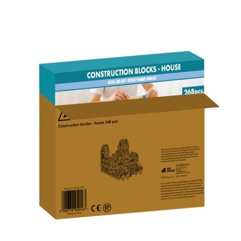 Klocki konstrukcyjne - dom 268el. Kruzzel 26452