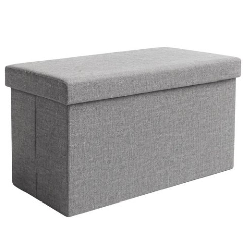 Pufa materiałowa szara 76x38x38cm Ruhhy 26131