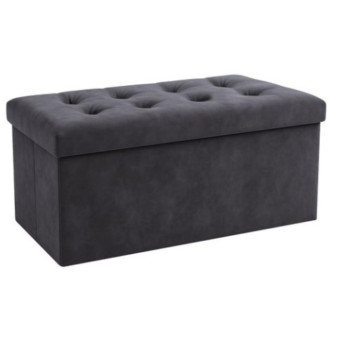 Pufa welurowa szara 76x38x38cm Ruhhy 26130