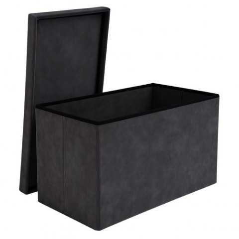 Pufa welurowa szara 76x38x38cm Ruhhy 26130