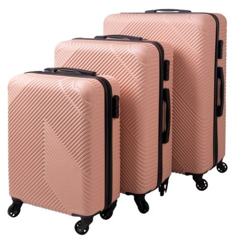 Zestaw walizek 3w1- różowe Trizand 26663