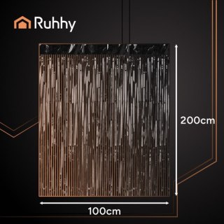 Kurtyna dekoracyjna 2x1m czarna Ruhhy 26172