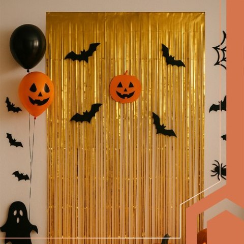 Kurtyna dekoracyjna 2x1m złota Ruhhy 26173