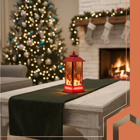 Latarenka świąteczna LED czerwona Ruhhy 26752