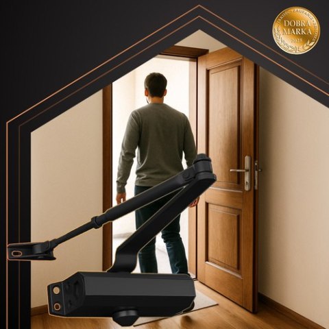 Samozamykacz do drzwi czarny 40-60kg Ruhhy 26782